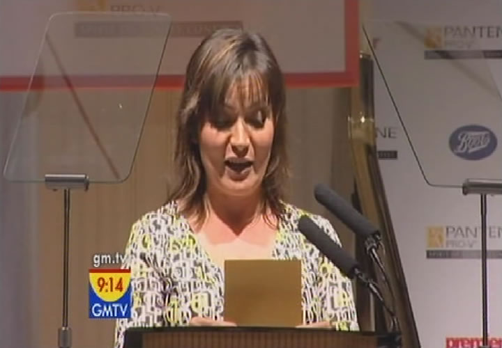 GMTV's Lorraine Kelly, announcing the winner at the final