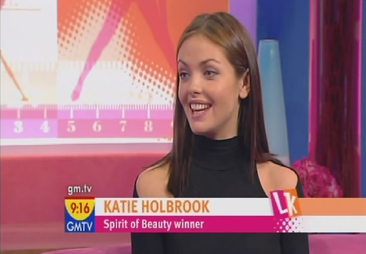 Winner, Katie Houlbrook, being interviewed on this morning's GMTV