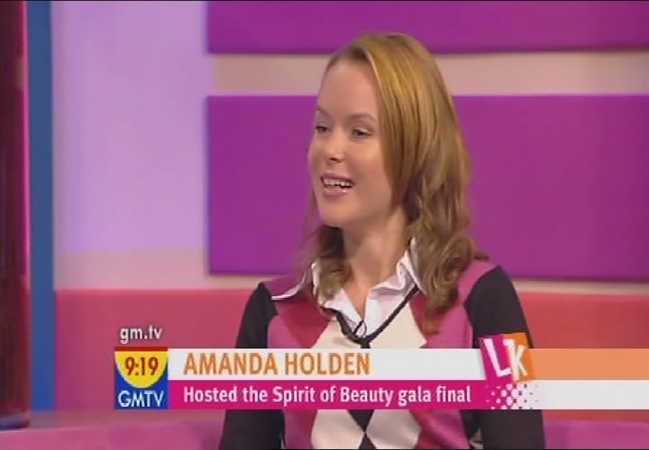 The host of the ceremony, Amanda Holden, on this morning's GMTV